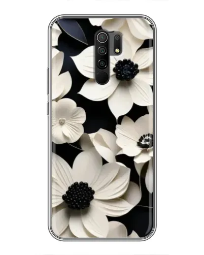 Чехол для Xiaomi Redmi 9 с картинкой «Объемные белые цветы» Чехол для Xiaomi Redmi 9 с картинкой «Объемные белые цветы»