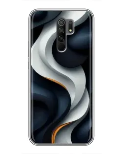 Чохол для Xiaomi Redmi 9 з картинкою «Об'ємні чорно-білі стрічки» Чохол для Xiaomi Redmi 9 з картинкою «Об'ємні чорно-білі стрічки»