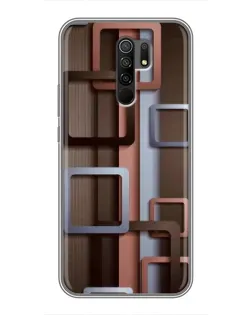 Чохол для Xiaomi Redmi 9 з картинкою «Коричневі об'ємні квадрати» Чохол для Xiaomi Redmi 9 з картинкою «Коричневі об'ємні квадрати»