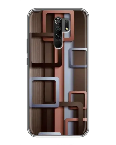 Чехол для Xiaomi Redmi 9 с картинкой «Коричневые объемные квадраты» Чехол для Xiaomi Redmi 9 с картинкой «Коричневые объемные квадраты»