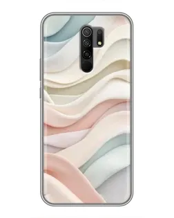Чехол для Xiaomi Redmi 9 с картинкой «Пастельные нежные волны»