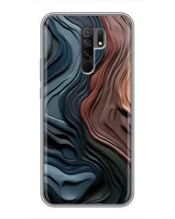 Чехол для Xiaomi Redmi 9 с картинкой «Цветные волны каньона»