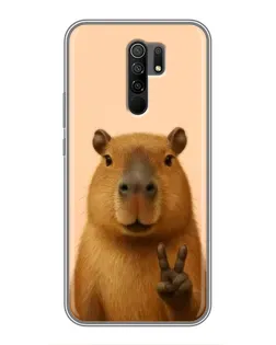 Чехол для Xiaomi Redmi 9 с картинкой «Капибара виктория»