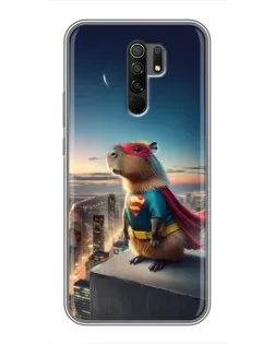 Чехол для Xiaomi Redmi 9 с картинкой «Капи-мен супергерой»