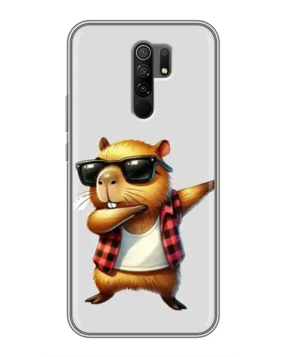 Чехол для Xiaomi Redmi 9 с картинкой «Капибара рэпер даб»