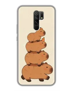 Чехол для Xiaomi Redmi 9 с картинкой «Башня из капибар»