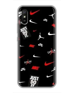Чехол для Xiaomi Redmi 9A с картинкой «Nike Mix Pattern»