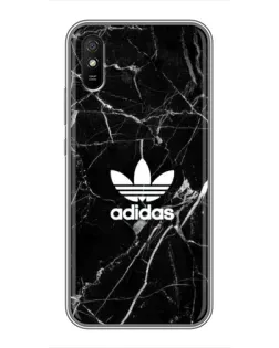 Чехол для Xiaomi Redmi 9A с картинкой «Белый мрамор Adidas»