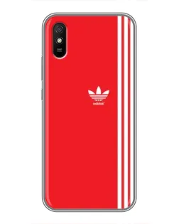 Чехол для Xiaomi Redmi 9A с картинкой «Красный минимализм Adidas»