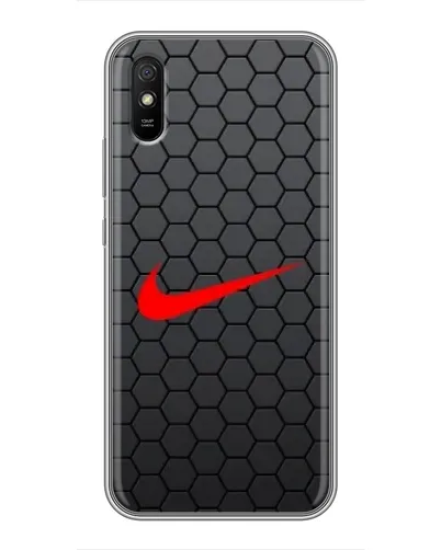 Чехол для Xiaomi Redmi 9A с картинкой «Nike — карбоновая сетка»