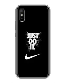 Чехол для Xiaomi Redmi 9A с картинкой «Текстовый принт Nike»