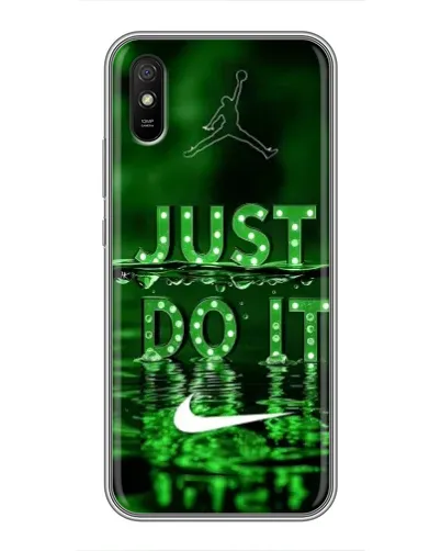 Чехол для Xiaomi Redmi 9A с картинкой «Зеленый неоновый Nike»