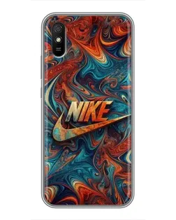 Чехол для Xiaomi Redmi 9A с картинкой «Nike в абстракции»