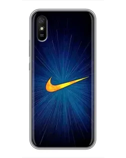 Чохол для Xiaomi Redmi 9A з картинкою «Синій пульс Nike» Чохол для Xiaomi Redmi 9A з картинкою «Синій пульс Nike»