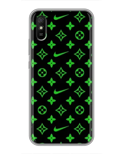 Чехол для Xiaomi Redmi 9A с картинкой «Неоновый принт LV»