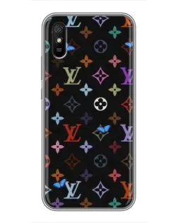 Чехол для Xiaomi Redmi 9A с картинкой «Цветная монограмма LV»