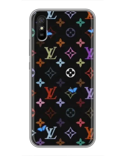 Чехол для Xiaomi Redmi 9A с картинкой «Цветная монограмма LV»