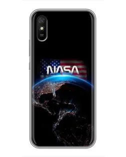 Чехол для Xiaomi Redmi 9A с картинкой «Земля из космоса NASA»