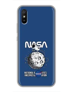 Чехол для Xiaomi Redmi 9A с картинкой «NASA — лунная миссия»