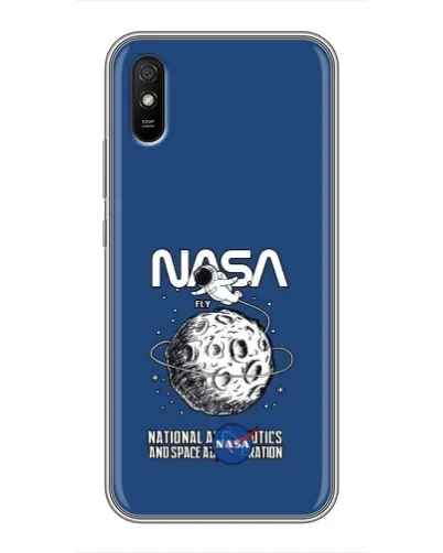 Чехол для Xiaomi Redmi 9A с картинкой «NASA — лунная миссия»