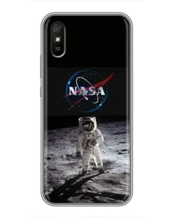 Чехол для Xiaomi Redmi 9A с картинкой «Астронавт на Луне»