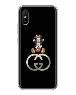 Чехол для Xiaomi Redmi 9A с картинкой «Минни Маус на лого»