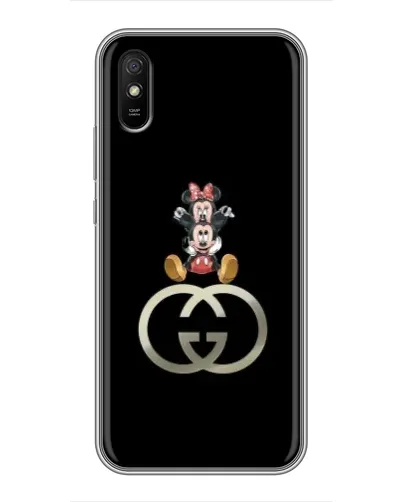 Чехол для Xiaomi Redmi 9A с картинкой «Минни Маус на лого»