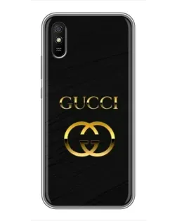 Чехол для Xiaomi Redmi 9A с картинкой «Золотой логотип Gucci»