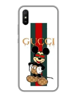 Чехол для Xiaomi Redmi 9A с картинкой «Микки Маус Gucci — полосы»
