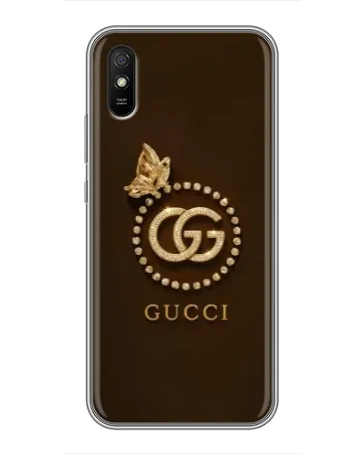 Чехол для Xiaomi Redmi 9A с картинкой «Gucci — золотая бабочка»