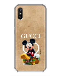 Чехол для Xiaomi Redmi 9A с картинкой «Микки Маус Gucci — крафт»