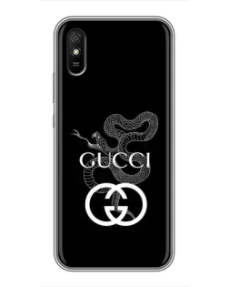 Чехол для Xiaomi Redmi 9A с картинкой «Gucci — серебряная змея»