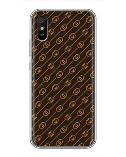 Чехол для Xiaomi Redmi 9A с картинкой «Gucci — золотые диагонали»