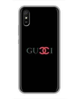 Чехол для Xiaomi Redmi 9A с картинкой «Gucci — красный градиент»