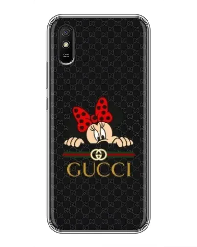 Чехол для Xiaomi Redmi 9A с картинкой «Минни Маус Gucci — черный»