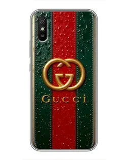 Чохол для Xiaomi Redmi 9A з картинкою «Gucci — фірмова смуга та золото» Чохол для Xiaomi Redmi 9A з картинкою «Gucci — фірмова смуга та золото»