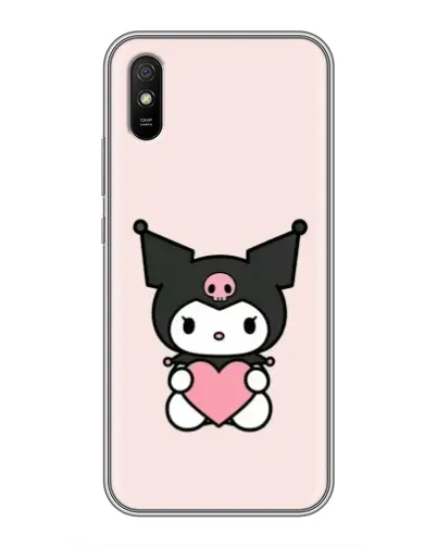 Чехол для Xiaomi Redmi 9A с картинкой «Kuromi и сердце»