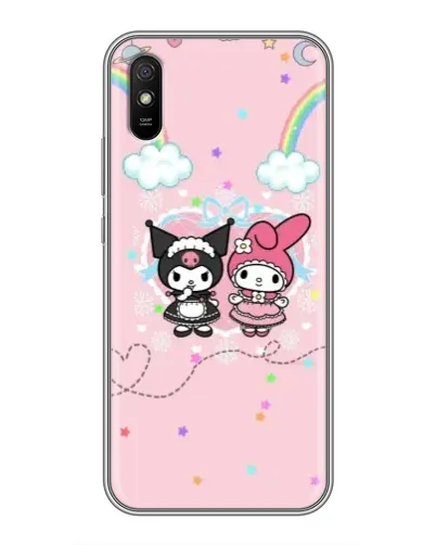 Чехол для Xiaomi Redmi 9A с картинкой «My Melody и Kuromi»