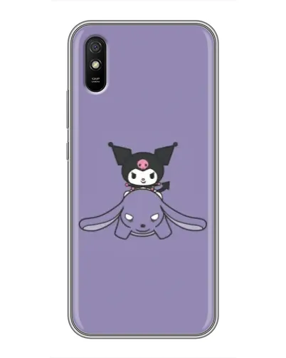 Чехол для Xiaomi Redmi 9A с картинкой «Kuromi на лиловом фоне»