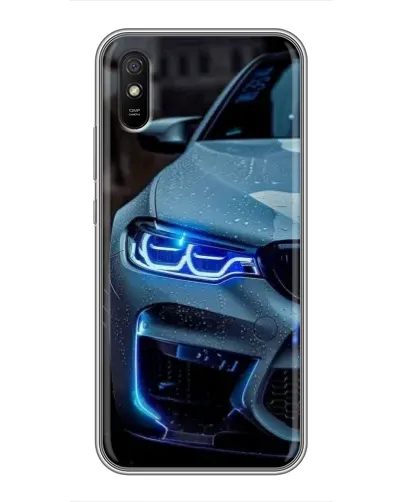 Чехол для Xiaomi Redmi 9A с картинкой «Взгляд BMW с синими фарами»