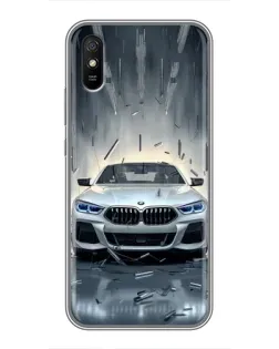Чехол для Xiaomi Redmi 9A с картинкой «BMW в свете фар»