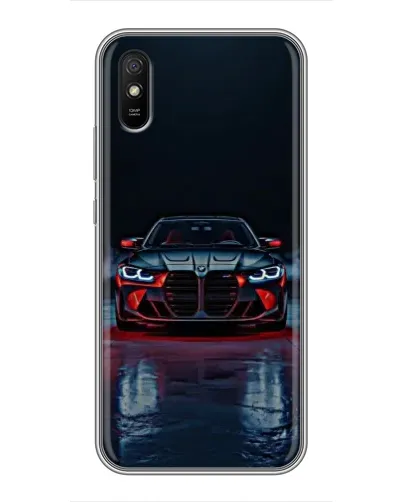 Чехол для Xiaomi Redmi 9A с картинкой «BMW на мокрой дороге»