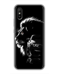Чехол для Xiaomi Redmi 9A с картинкой «BMW и лев»