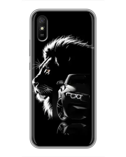 Чехол для Xiaomi Redmi 9A с картинкой «BMW и лев»