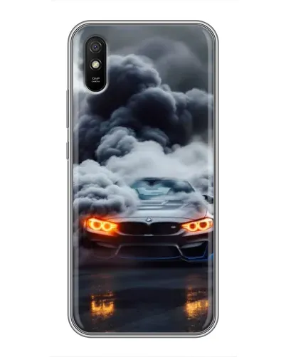Чехол для Xiaomi Redmi 9A с картинкой «BMW в дыму»