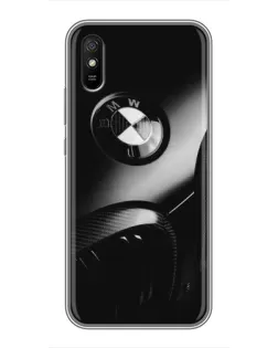 Чехол для Xiaomi Redmi 9A с картинкой «Эмблема BMW — макро»
