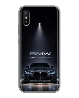 Чехол для Xiaomi Redmi 9A с картинкой «BMW сквозь ночной город» Чехол для Xiaomi Redmi 9A с картинкой «BMW сквозь ночной город»