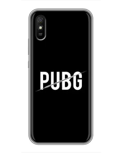 Чехол для Xiaomi Redmi 9A с картинкой «PUBG — белый логотип»
