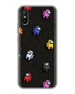 Чехол для Xiaomi Redmi 9A с картинкой «Космический паттерн Among Us»