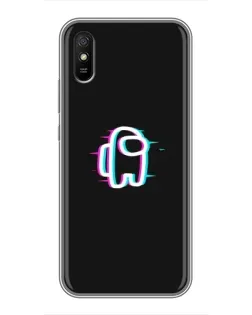 Чехол для Xiaomi Redmi 9A с картинкой «Among Us неон»